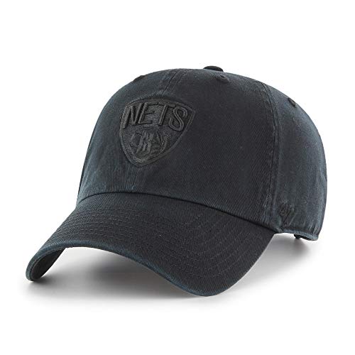 47 Brand Clean Up Brooklyn Nets Men's Snapback in Black - Caps Fitted Caps Fitted 47