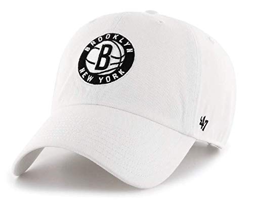 '47 Brand NBA Brooklyn Nets Unisex-Adult NBA Clean Up Adjustable Hat, One Size - Caps Fitted Caps Fitted 47