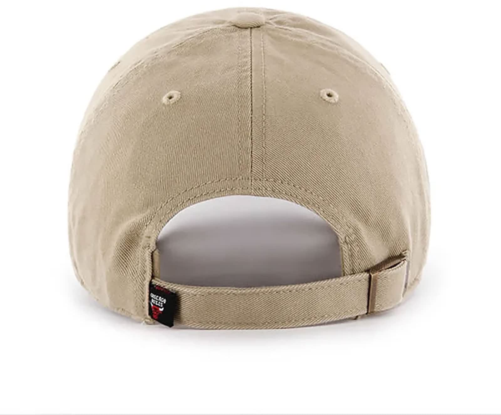 47 Chicago Bulls Mens Womens Clean Up Adjustable Strapback Khaki Team Color Logo Hat - Caps Fitted Caps Fitted 47