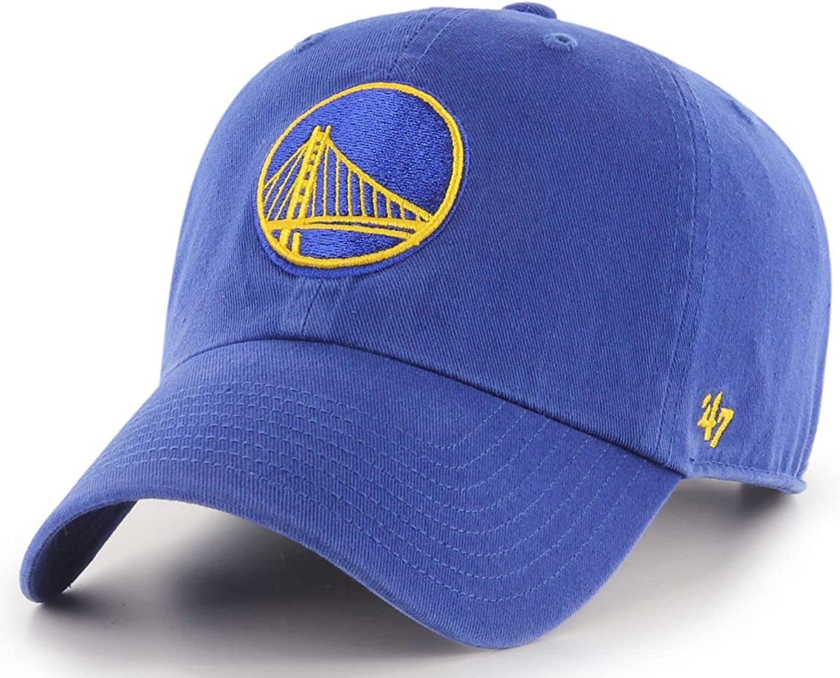 47 NBA Unisex-Adult Clean Up Adjustable Hat Cap One Size Fits All (Golden State Warriors Royal Blue) - Caps Fitted Caps Fitted 47