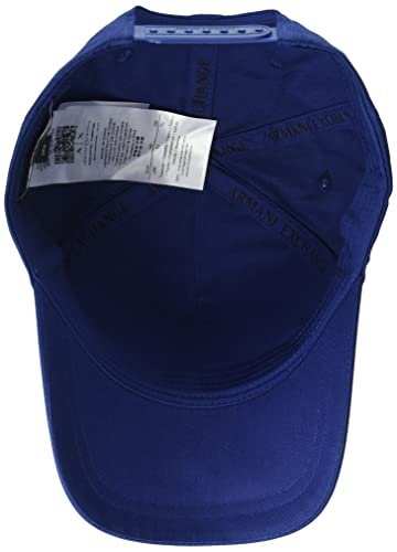 A | X ARMANI EXCHANGE Men's Flocked Logo Patch Cap, Blue Depths, OS - Caps Fitted Caps Fitted Emporio Armani