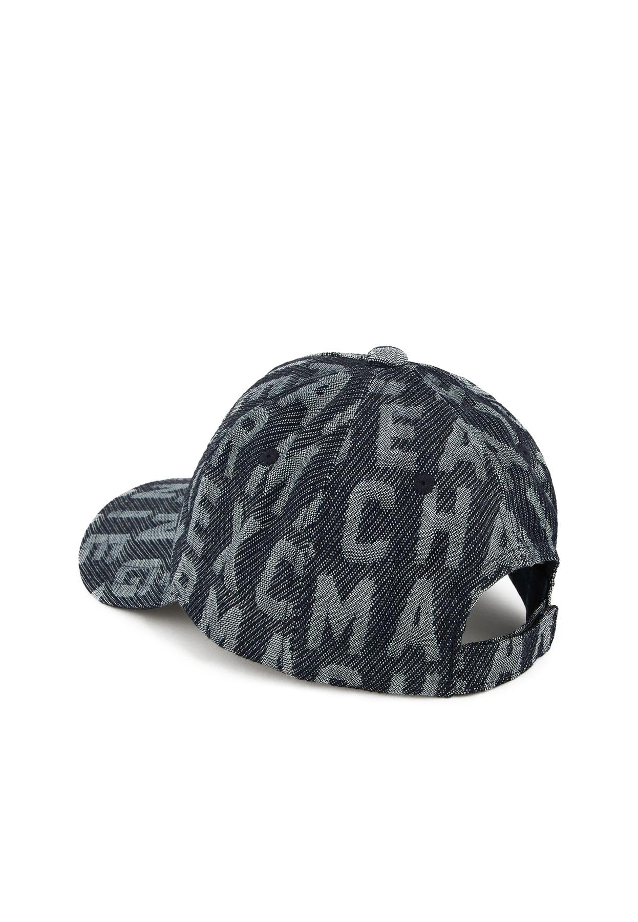 A | X ARMANI EXCHANGE Men's Limited Edition Denim Capsule Hat, Navy Allover Logo - Caps Fitted Caps Fitted Emporio Armani