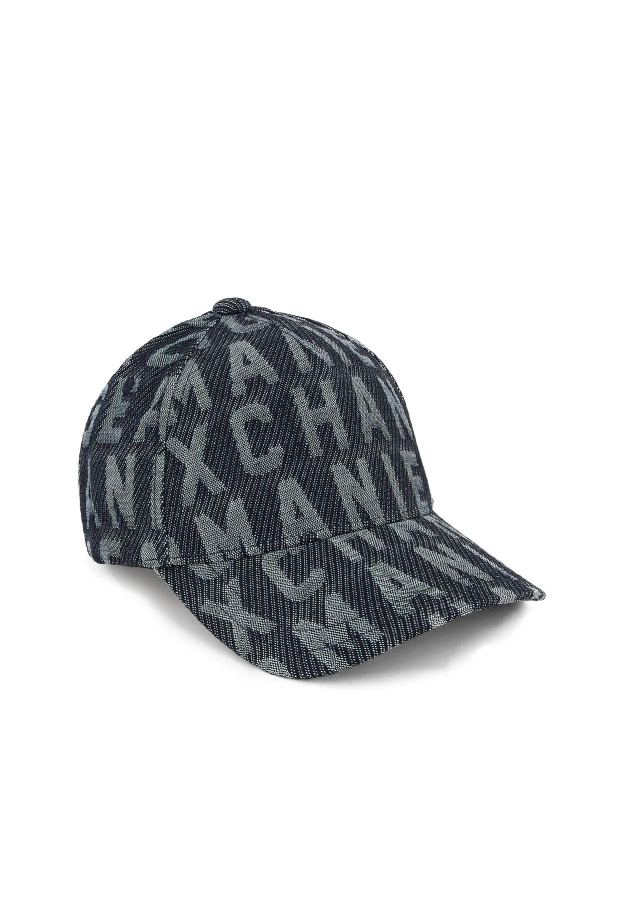 A | X ARMANI EXCHANGE Men's Limited Edition Denim Capsule Hat, Navy Allover Logo - Caps Fitted Caps Fitted Emporio Armani