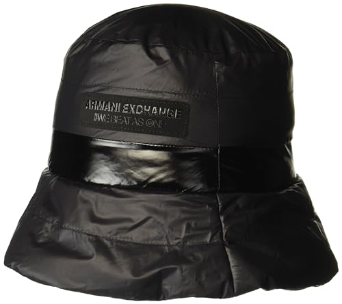 A | X ARMANI EXCHANGE Women's Exclusive We Beat As One Puffer Bucket Hat, Black - Caps Fitted Caps Fitted Emporio Armani