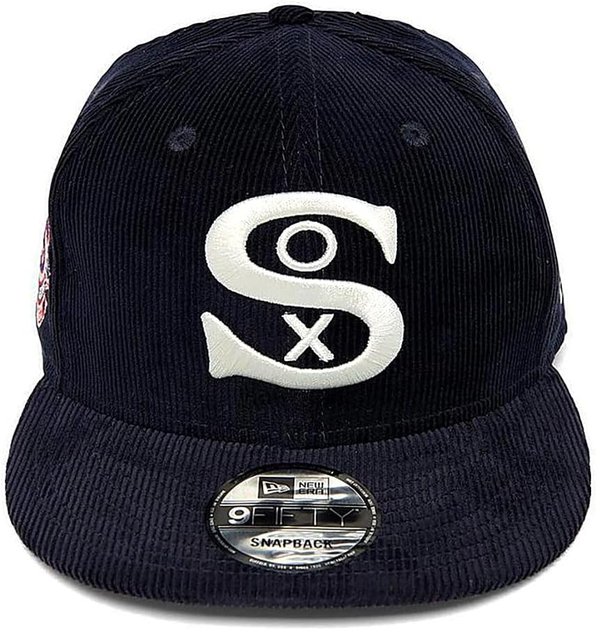 Chicago White Sox 9FIFTY Cooperstown 1917 World Series Corduroy Snapback Cap, Adjustable Hat - Caps Fitted Caps Fitted Caps