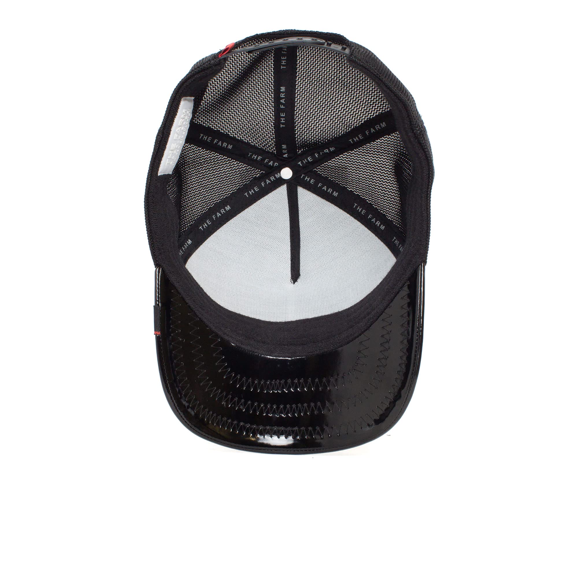 Goorin Bros. The Farm Unisex High Shine Faux Leather Adjustable Snapback Trucker Hat, Big Black, One Size - Caps Fitted Caps Fitted Goorin Bros.