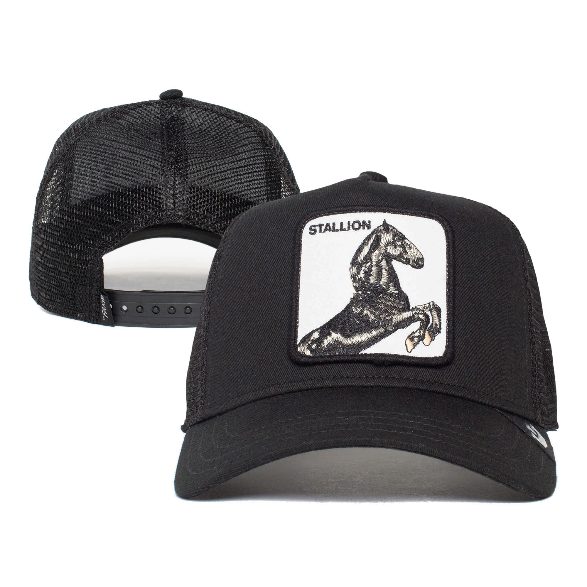 Goorin Bros. The Farm Unisex Original Adjustable Snapback Trucker Hat, Black (Stallion), One Size - Caps Fitted Caps Fitted Goorin Bros.