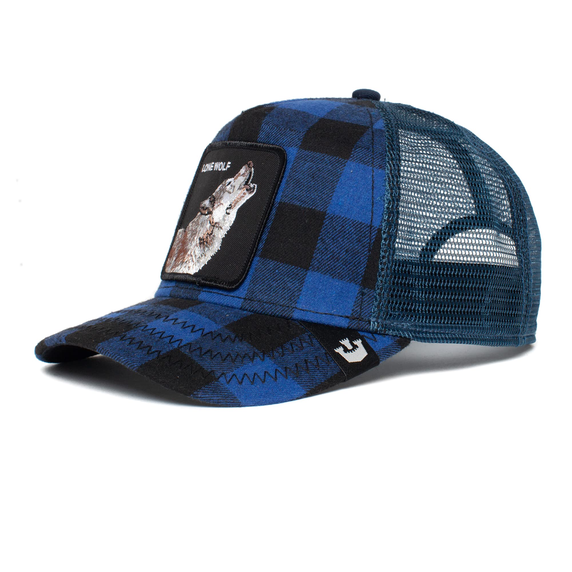 Goorin Bros. Trucker Cap Code Blue Lone Wolf Blue Black, Blue, One Size - Caps Fitted Caps Fitted Goorin Bros.