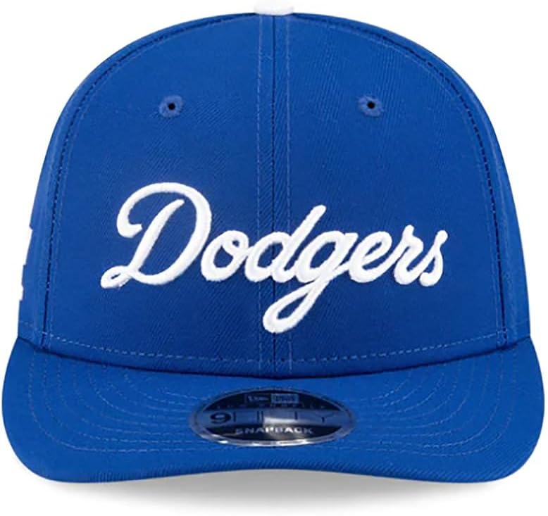 LA Los Angeles Dodgers 9FIFTY LP Low Profile X Felt Snapback Cap, Adjustable Hat Blue - Caps Fitted