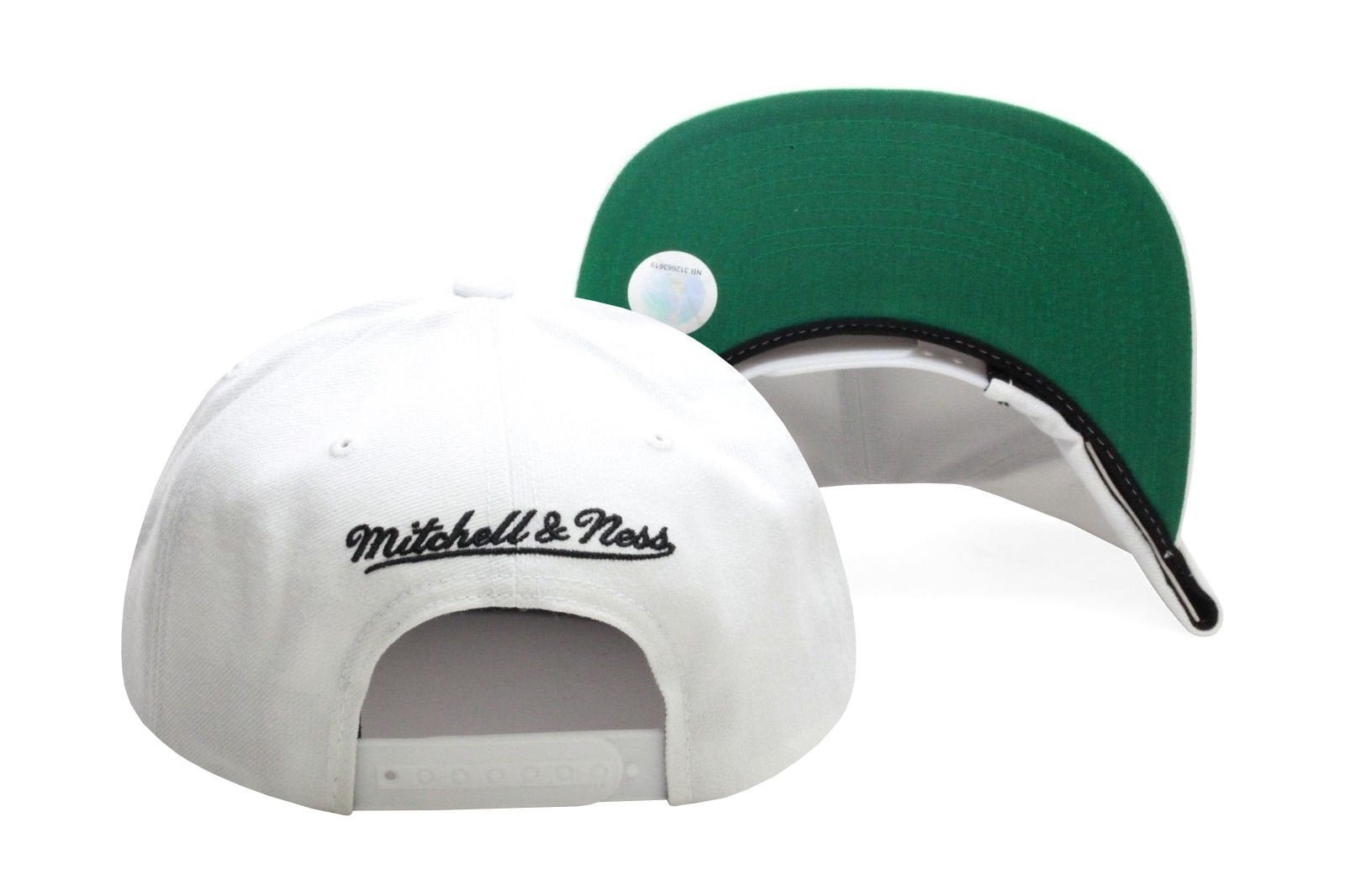 Mitchell & Ness Brooklyn Nets Snapback Hat Cap White/Script - Caps Fitted Caps Fitted Mitchell & Ness