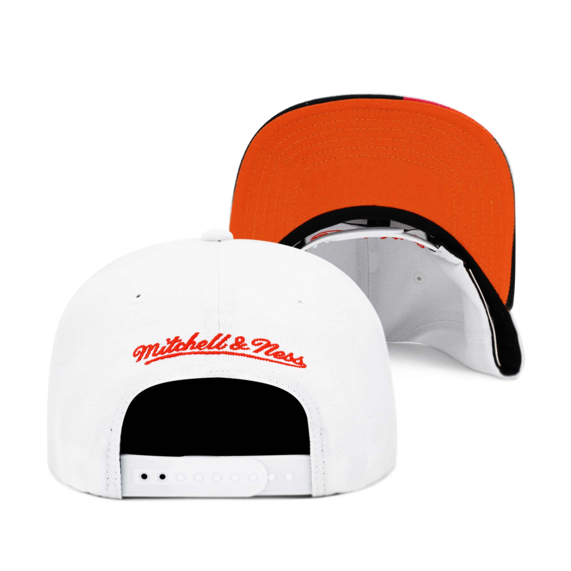 Mitchell & Ness Miami Heat NBA Swingman Pop Snapback Hat Adjustable Cap - White - Caps Fitted Caps Fitted Mitchell & Ness