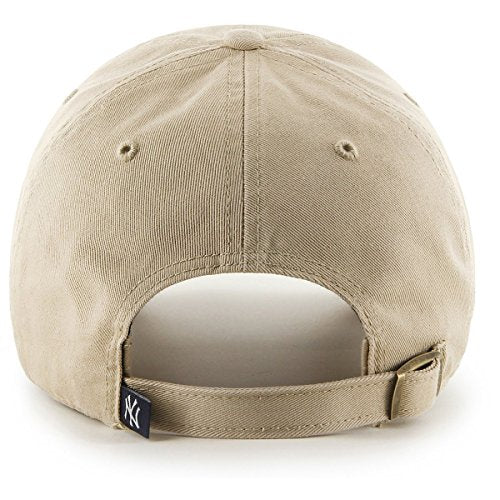 MLB New York Yankees Men's '47 Brand Clean Up Cap, Khaki, One-Size - Caps Fitted