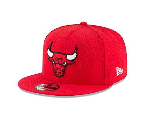 NBA Chicago Bulls Men's 9Fifty Team Color Basic Snapback Cap, One Size, Red - Caps Fitted Caps Fitted New Era