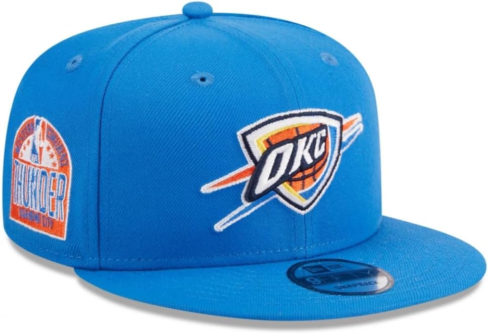 New Era Men's Adult Oklahoma City Thunder Blue 9Fifty Adjustable Hat - Caps Fitted