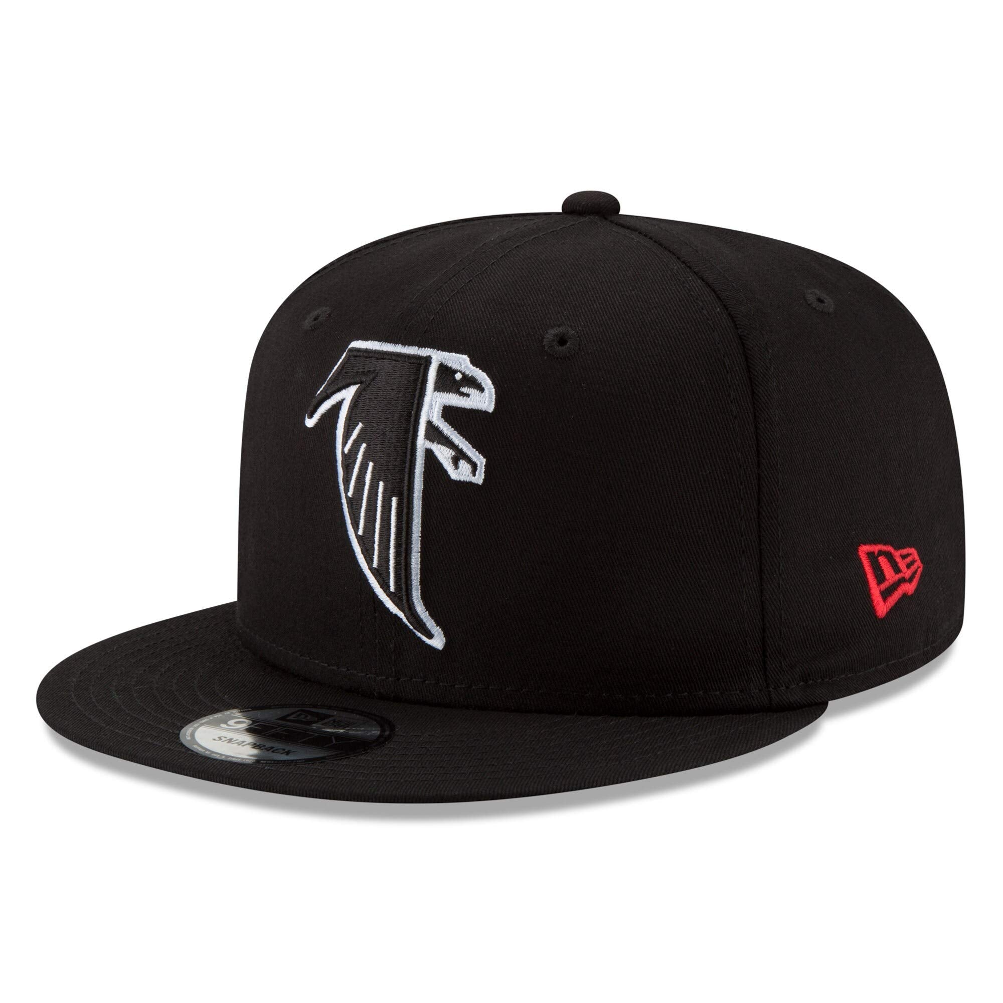 New Era NFL 9FIFTY Throwback Logo Adjustable Snapback Hat Cap One Size Fits All (Atlanta Falcons - Black) - Caps Fitted Caps Fitted New Era