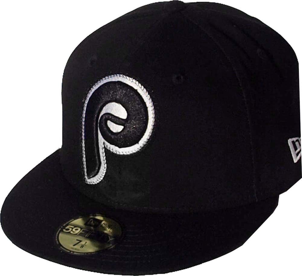 New Era Philadelphia Phillies Black White Logo Cap 59fifty 5950 Fitted MLB Limited Edition - Caps Fitted Caps Fitted New Era