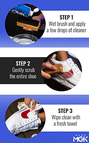 Shoe MGK Starter Shoe Cleaner Kit - Shoe Cleaner & Conditioner for All Shoes, Premium Shoe Brush - Caps Fitted