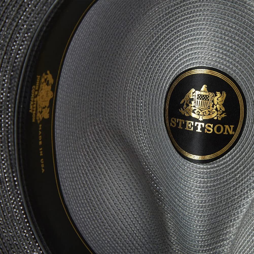 Stetson Men's Standard Fedoras, Black/Grey, 7.75 - Caps Fitted