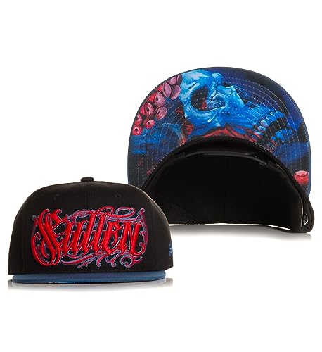 Sullen Govejek Tattoo Lifestyle Graphic Snapback Adjustable Hat Black - Caps Fitted Caps Fitted Sullen Art Collective